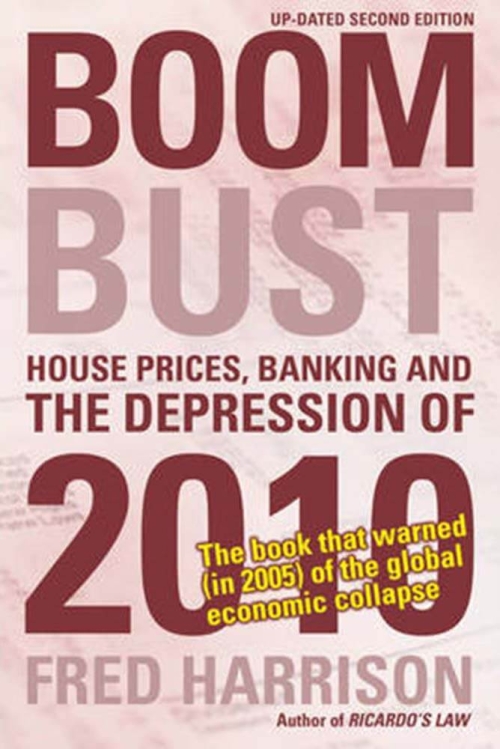 Boom Bust Book Cover - Fred Harrison - Shepheard Walwyn Publishers