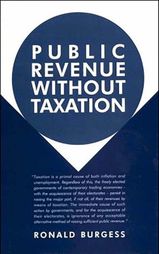 Public Revenue Without Taxation Book Cover - Ronald Burgess - Shepheard Walwyn Publishers