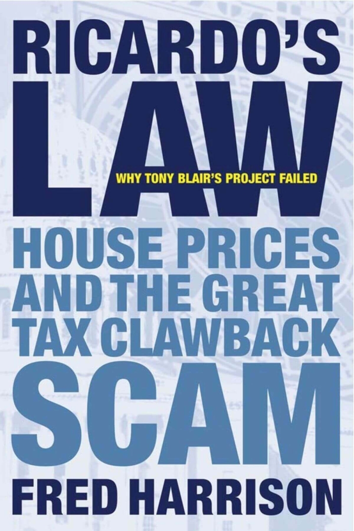 Ricardos Law Book Cover - Fred Harrison - Shepheard Walwyn Publishers